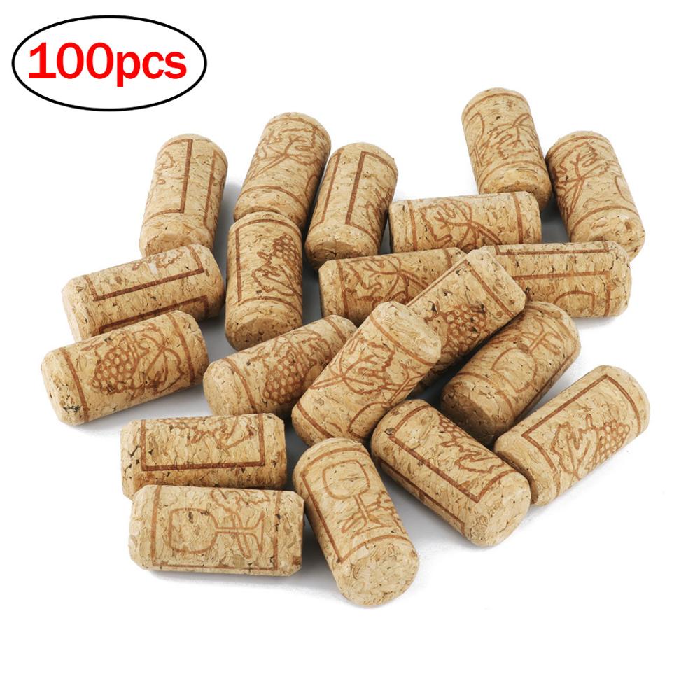 Tapón de vino de 100 cm de diámetro, tapón de corcho para botella de vino, tapón de corcho, tapón de botella de madera Natural, 50 o 2,2 Uds.: 100 Pcs