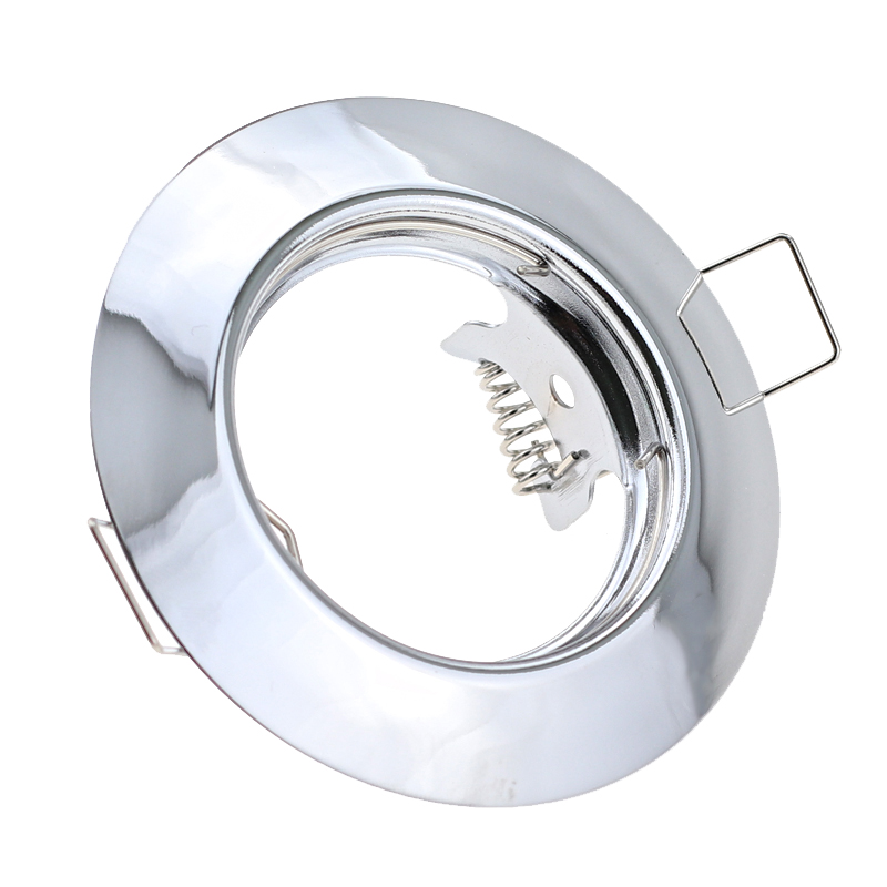 10 stk. indbygget led-spotlightramme, satin nikkel, hvid, sort krom, montering, passer til  gu10/mr16- pære downlightarmatur