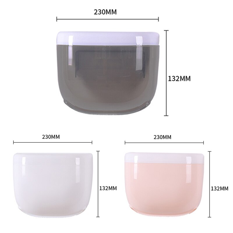 Wall Mount Toilet Paper Holder Shelf Tissue Box Waterproof Toilet Paper Tray Roll Paper Tube Bathroom Storage Box Organizer top