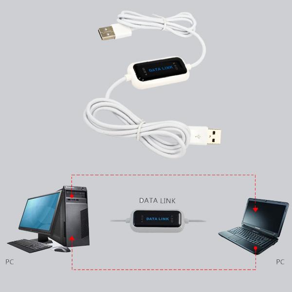 USB PC Zu PC Online Teilen Sync Link Net Direkte Daten Datei Transfer Brücke LED Kabel Einfach Kopie Zwischen 2 computer