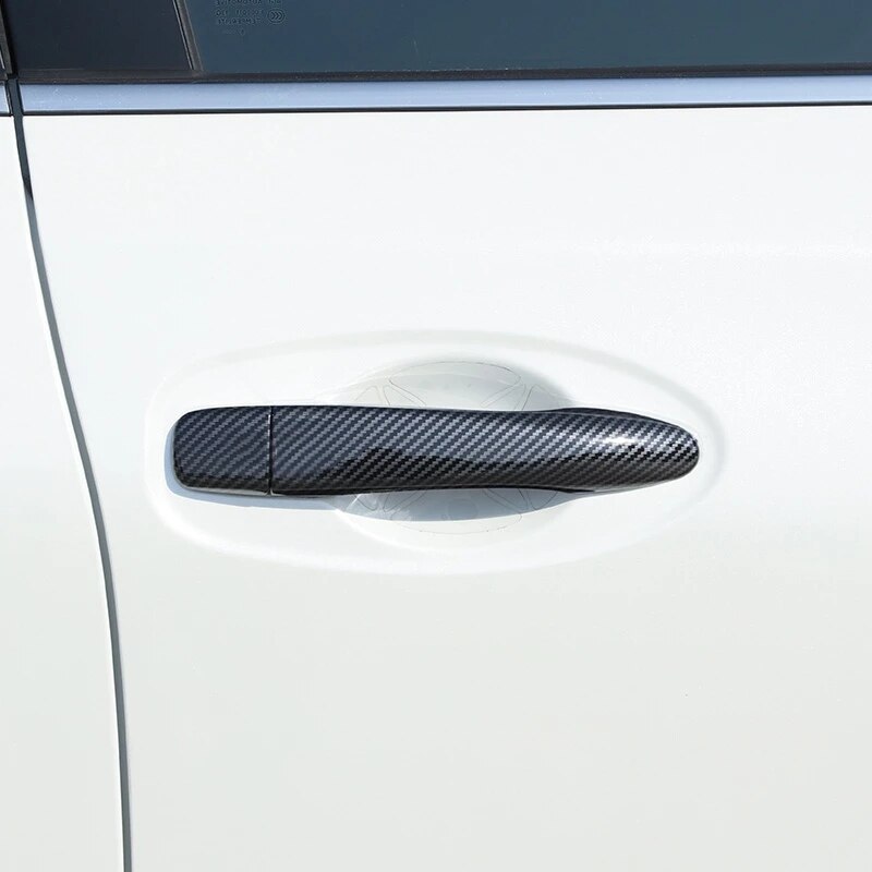 For Nissan Maxima A36 Chrome Car Door Handle Cover Carbon Fiber Black Trim Styling Stickers Auto Accessories