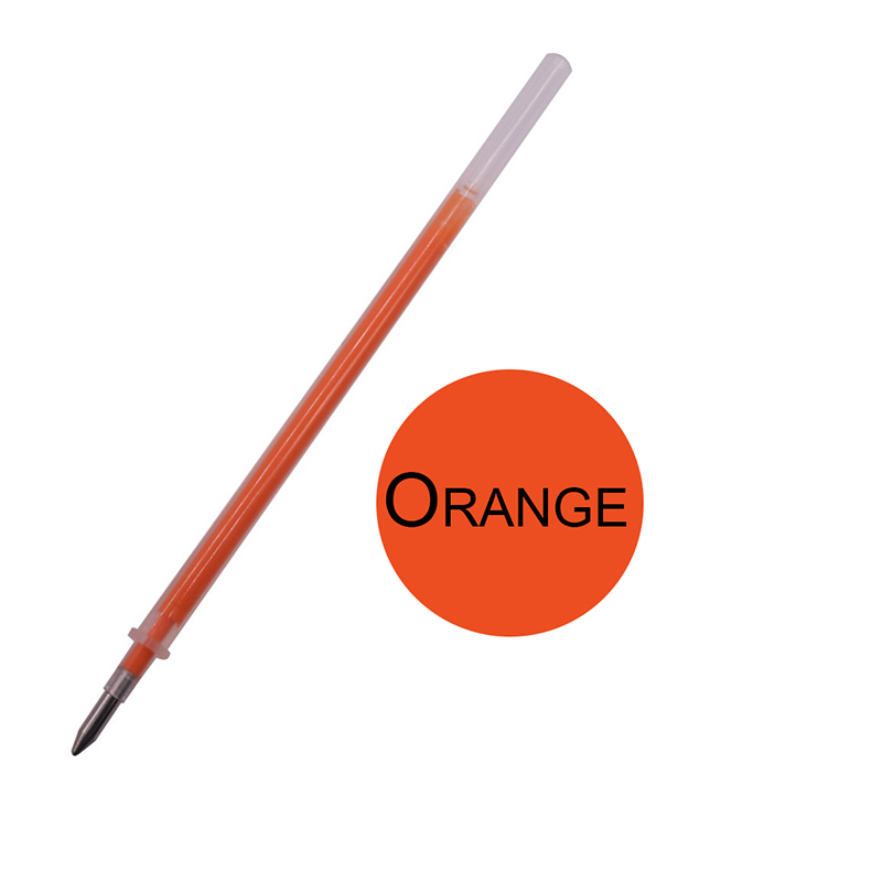 16 Pcs Gel pen office school magic erasable pen refill 0.5mm pole pen mixed color ink school student office stationery pen: Orange refill 30 Pcs