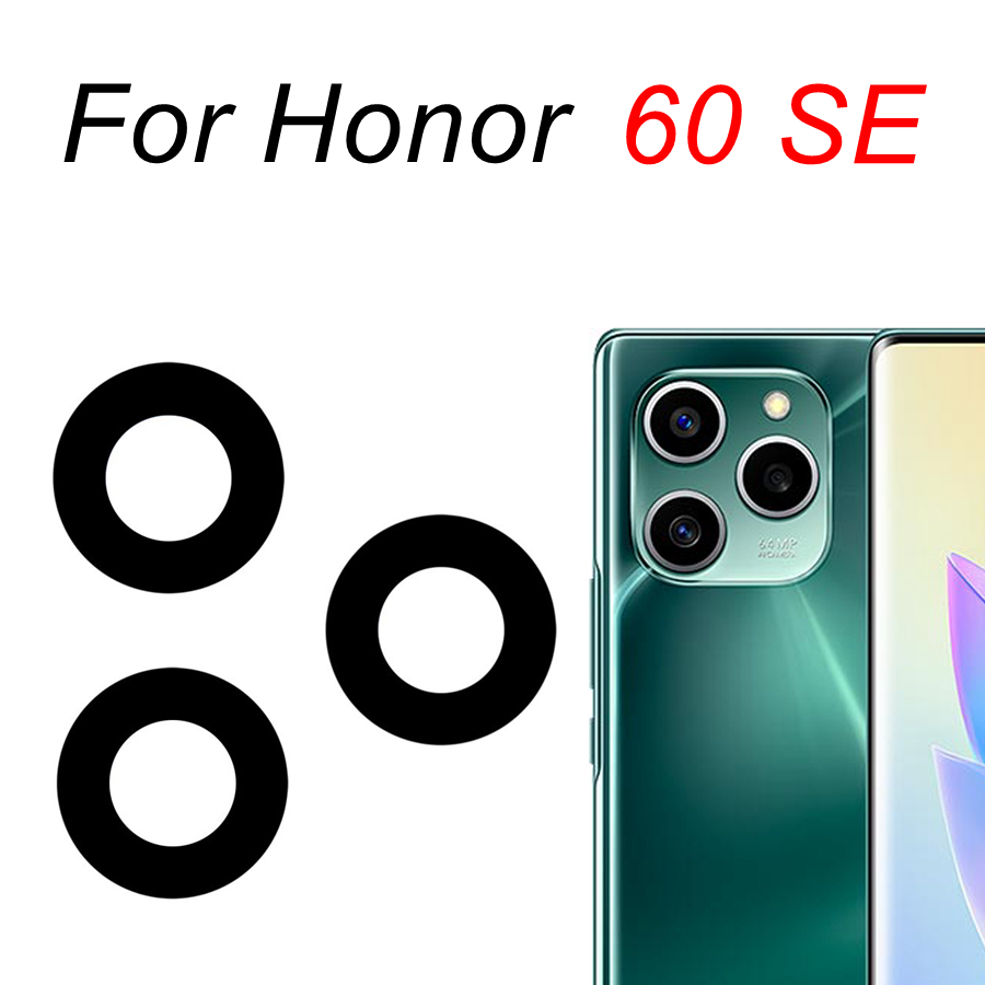 Tylna osłona obiektywu szklana pokrywa dla Huawei Honor 50 Lite Honor 60 Pro SE główna kamera szklana części zamienne z naklejką samoprzylepną: 60 SE