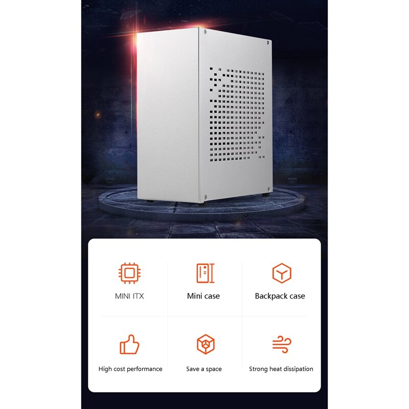 A07 Mini ITX Computer fallen Chassis HTPC Gastgeber fallen USB 3,0 ITX Gehäbenutzen mit Grafikkarte Verlängerung Kabel