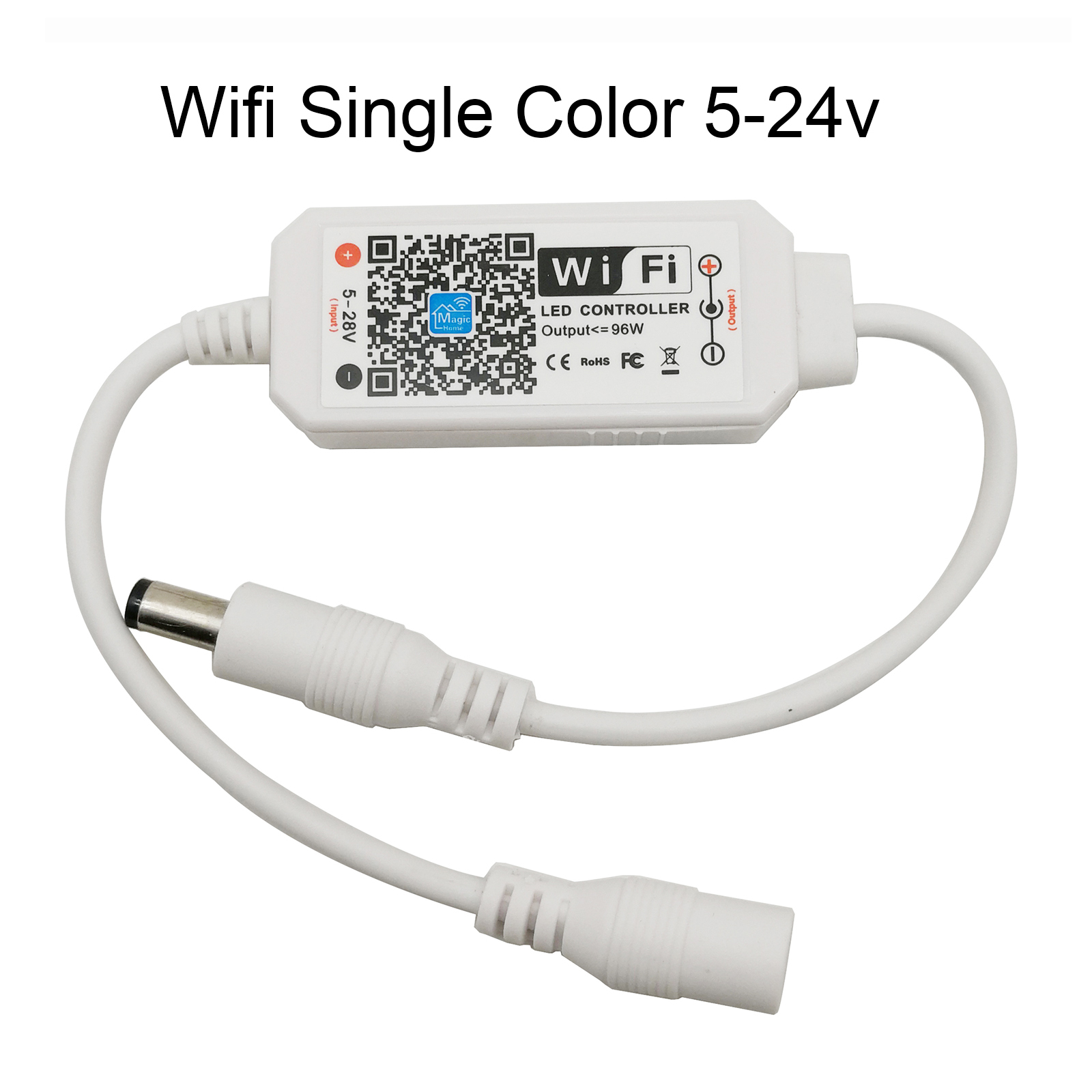 Magic Home Bluetooth WiFi LED Controller IR RF 5V 12V 24V for WS2811 WS2812B SK6812 Single Color RGB RGBW RGBCCT LED Strip: WiFi Single Color