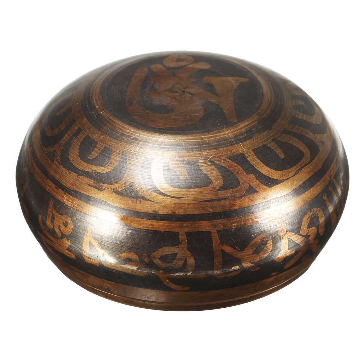 Tibetaanse Koper Klankschaal Met Houten Klopper Decoratieve Muur Gerechten Thuis Boeddhisme Decoratie Offer Heilige Monnik Lama