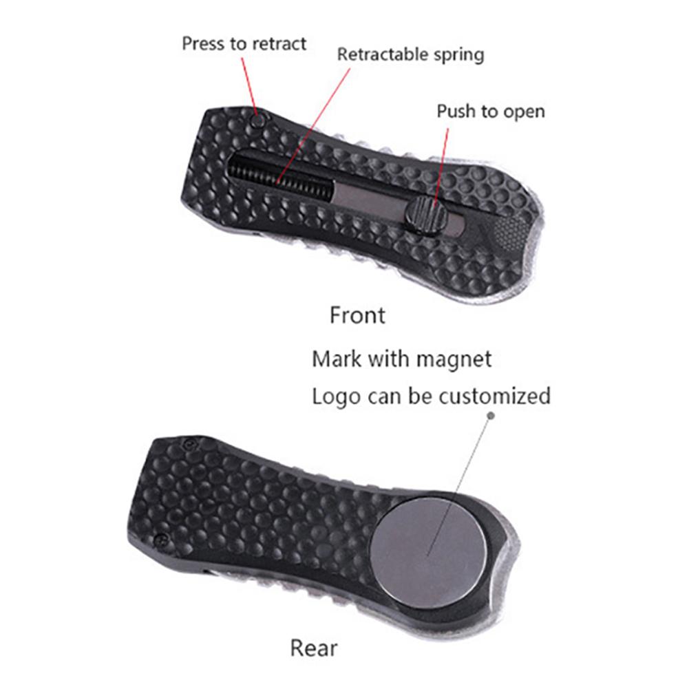 Multi-Function Golf Pitch Repair Divot Tool Portable Switchblade Golf Divot Putting Green Repair Tool With Ball Maker-Black