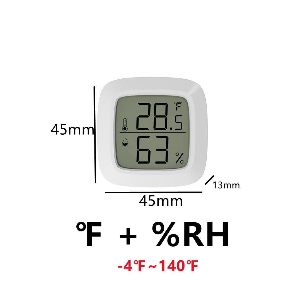 LCD Electronic Digital Temperature Humidity Meter Indoor Outdoor Thermometer Hygrometer Weather Station Clock: MINI-A-F