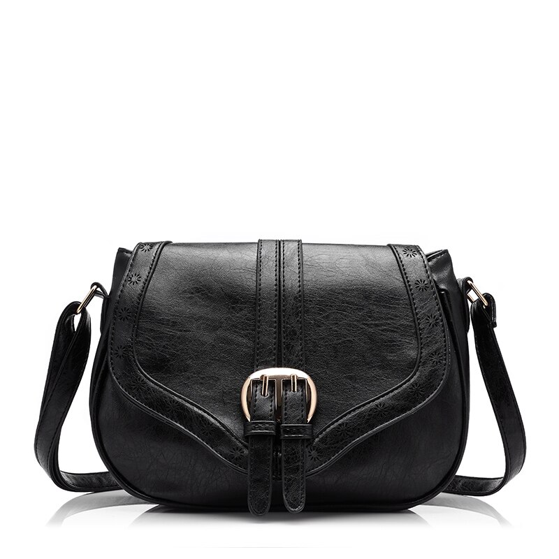 LOVEVOOK frauen umhängetasche weibliche aushöhlen sattel tasche PU damen schulter tasche frauen umhängetaschen kleine geldbörsen: Black