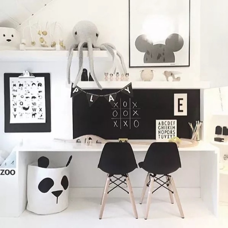 Panda sac de rangement panier bébé enfants jouet vêtements toile panier à linge sac de rangement peut se tenir Nappy Bin maison seau de stockage