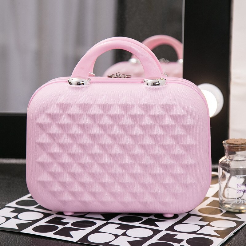Small Travel Girl Tote Suitcase Child Lovely Luggage Case Hardside Box Travel Weekend Clothes Toiletry Organizer Accessories: Pink