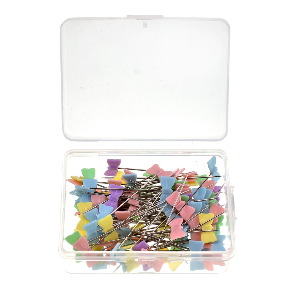 Alfileres de bordado para manualidades con agujas de retales, 100 Uds., para acolchar, herramientas y accesorios de costura, Color aleatorio: A