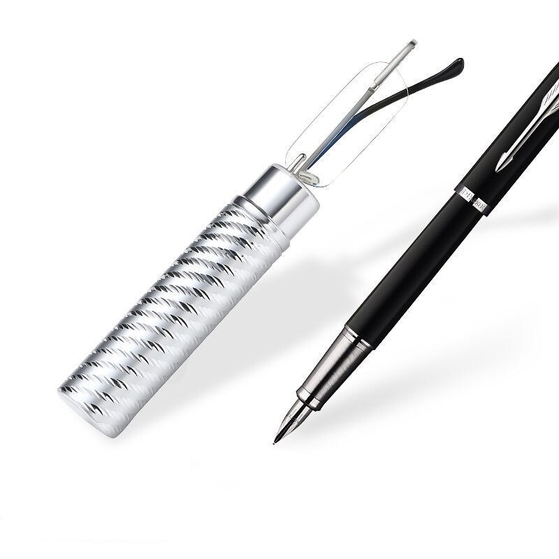 Kan Bloem Mini Draagbare Leesbril Kleine Metalen Randloze Verziend Brillen Met Pen Tube Case Mini Lezen Brillen + 3.5 + 4
