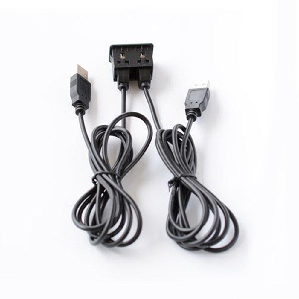 Cordon d'extension des câbles de batterie | Bateau de voiture, moto Interface USB double, connecteurs de câbles de batterie universels, panneau de montage de plomb