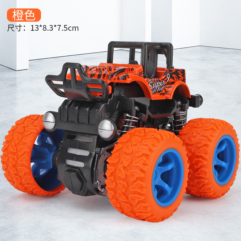 Alloy ABS Inertia Four-Wheel Drive Big Foot Toy Off-Road Vehicle Children&#39;s Stunt Car Toy for Baby: B