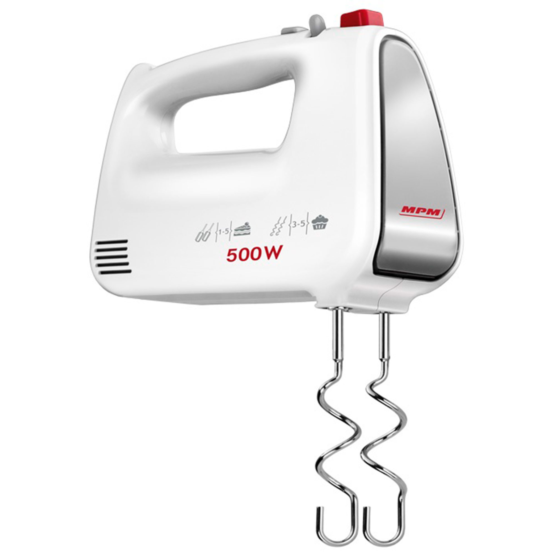 MPM MMR-19 kneten Stange Rührgerät spezielle gebäck maschine 5 geschwindigkeit + Turbo, zubehör edelstahl 500W Weiß