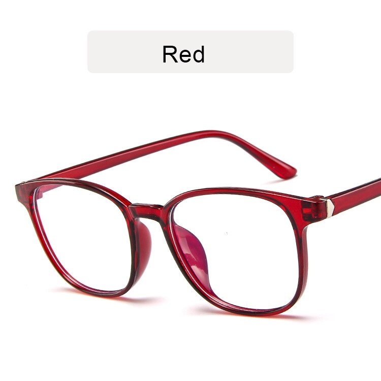 KOTTDO Retro Mens Glasses Frame Computer Eyeglasses Frame Women Anti-blue Light Transparent Clear Pink Plastic Frame: red