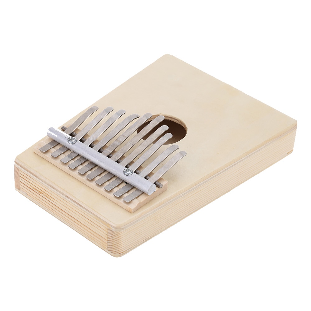 10 Key Mbira Vinger Duim Piano Onderwijs Muziek Speelgoed Duurzaam Hollow Grenen Hout en Staal Bar Muziekinstrument