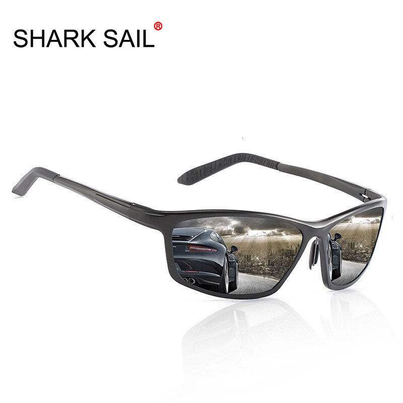 SHARK ZEIL Mens Gepolariseerde Zonnebril voor Sport Outdoor Rijden Zonnebril Mannen Metalen Frame Zonnebril gafas de sol hombre