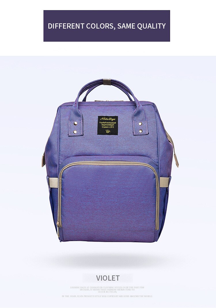 Mummietas multifunctionele babytas moedertas babyflesrugzak luierrugzak babytassen moederrugzak luiertas: Paars 