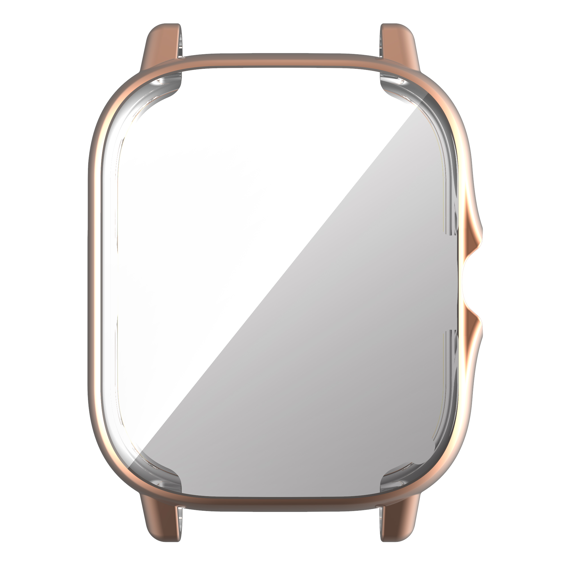 Funda protectora de TPU para Amazfit GTS 2/2e/3/4, funda protectora de pantalla para Huami Amazfit Bip U/GTS 2 Mini, carcasa protectora para reloj: M / Rose Gold
