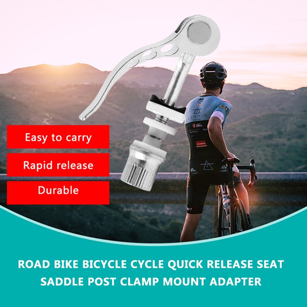 Road Bike Bicycle Cycle Quick Release Seat Saddle Post Clamp Mount Adapter Newest