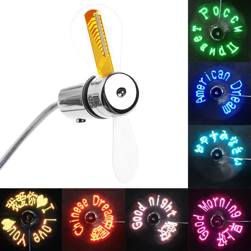 Diy fleksibel svanehals programmerbar ventilator usb ledet mini rgb programmerbar blæser
