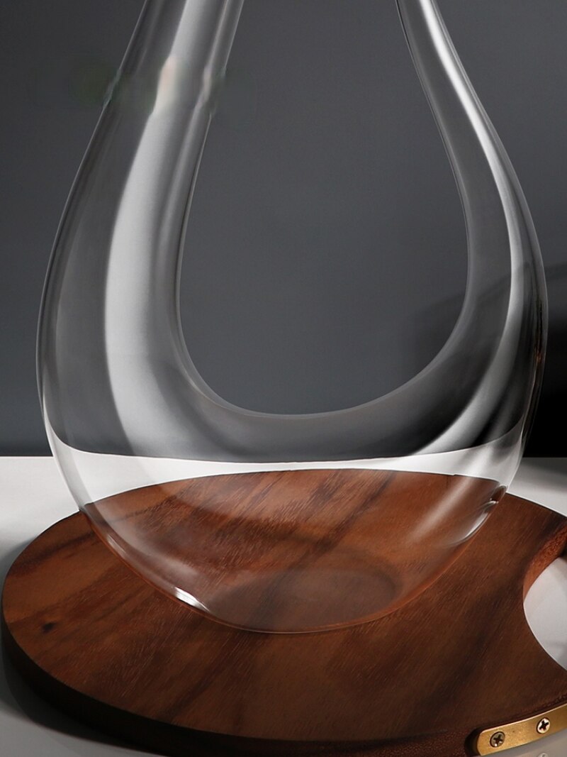 1.5L Clear Wijn Decanter Loodvrij Kristal Glas Rode Wijn Karaf U-Vormige Glas Whisky Karaf Set bar Accessoire