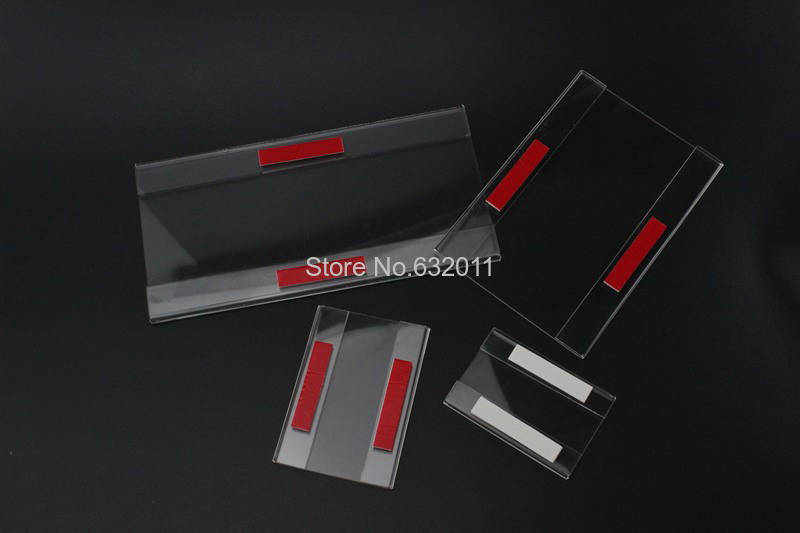 10X15cm 1.3mm Acrylic label sign tag price display rack shelf wall mounted desk adhesive label price sign holder label frame