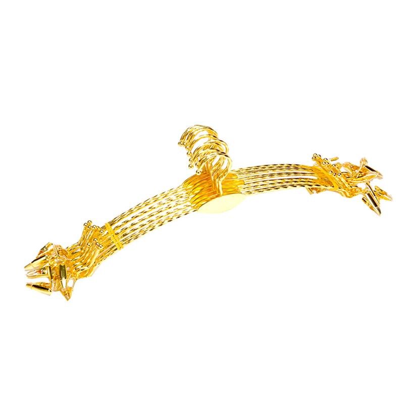 10 pçs cabides antiderrapantes cabides engrossados undewear cabide grampo cabides para casa loja de metal negrito antiderrapante roupa interior pendurado: Gold Spiral