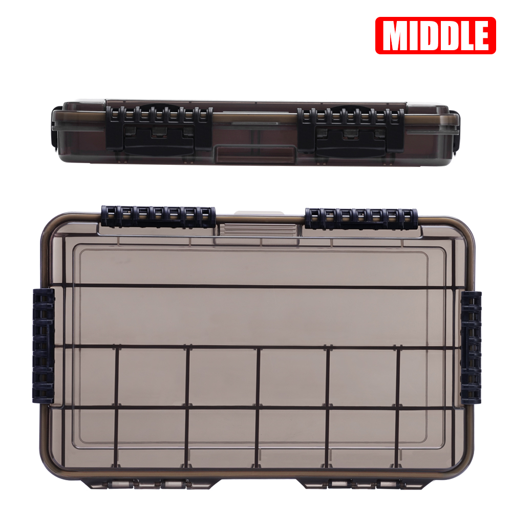 SAMOLLA large Waterproof Fishing Tackle Box, Fish Hook Fishing Lure Bait Storage Case Portable Fishing Gear Accessorie: Yellow