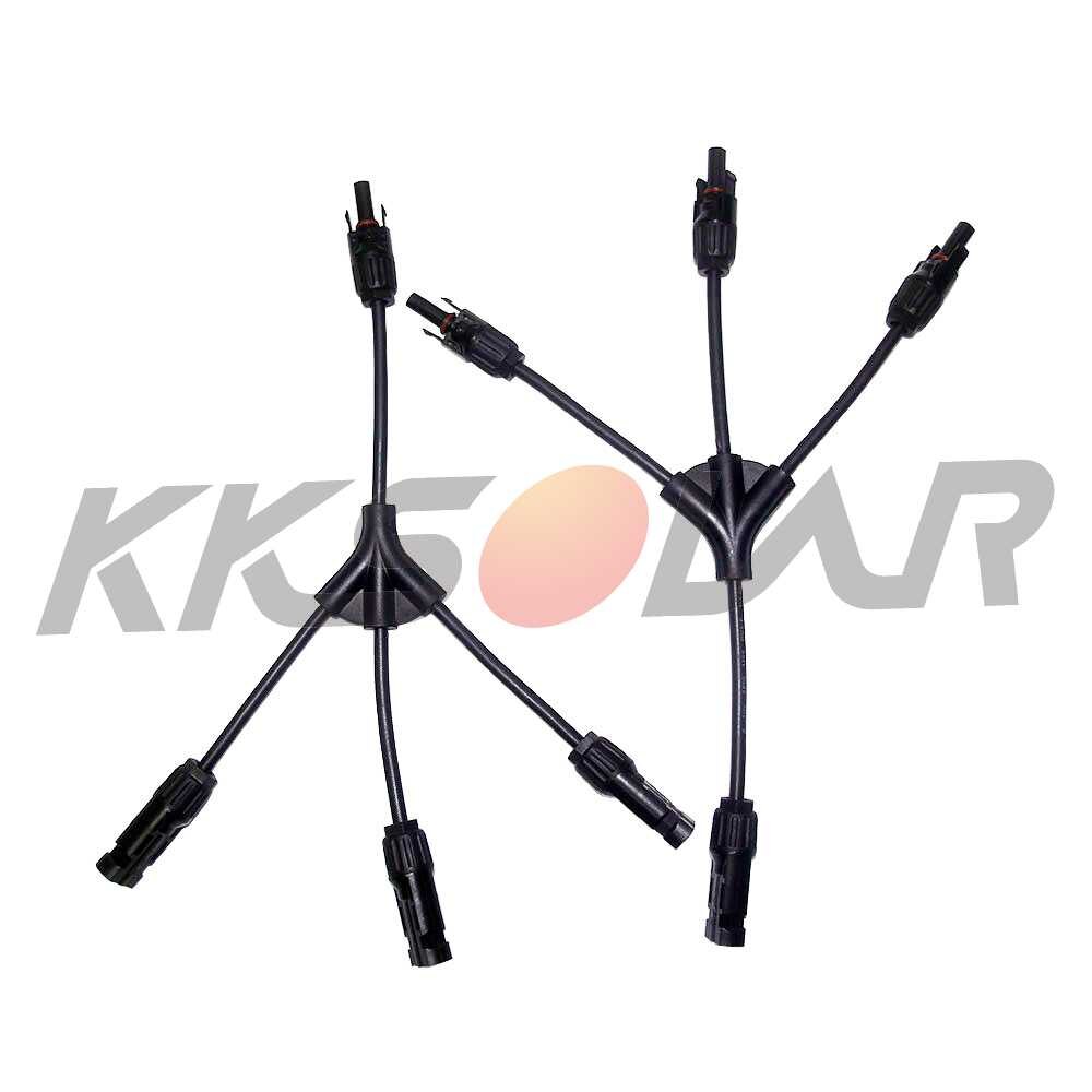 Solar Branch Cable Connectors Extra Long Solar Panel Parallel Connectors 1 to 3 Solar Cable Wire Plug Tool Kit
