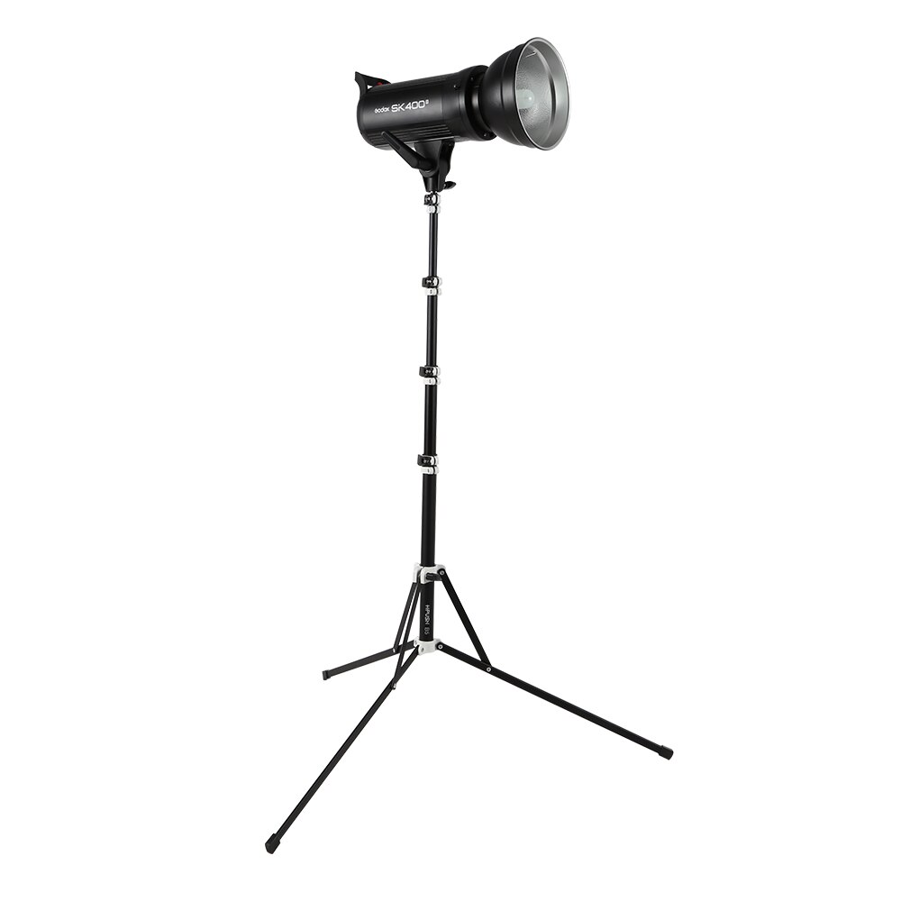 5 Section Collapsible 210cm Light Stand 6.9ft Metal Portable Foldable Tripod Outdoor Light Stand for Studio Flash Speedlide