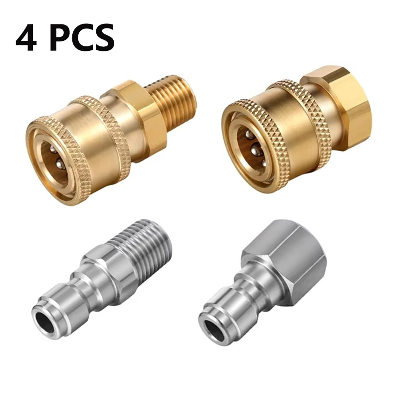 3/8 Zoll männlicher und weiblicher Schnellverbinder Hochdruckreiniger-Adapter Schlauch Schnellverbinder Hochdruckreiniger Gewindebeschläge Kupplung: Typ 5