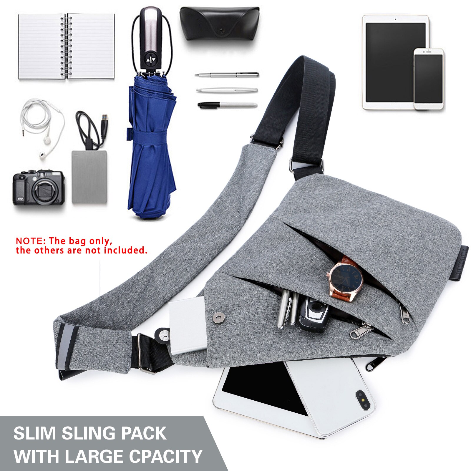 Lixada heren dames oxford heuptas schoudertas crossbody outdoor sport schoudertas borst dagelijks picknick canvas messenger bag bolsa