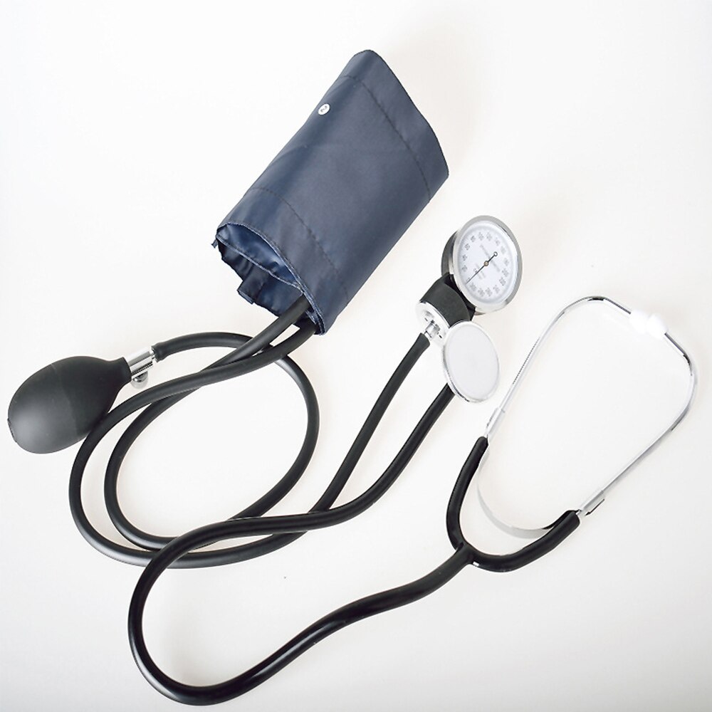 Reloj de presión arterial Manual con medidor de presión arterial, esfigmomanómetro de brazo para escuchar el corazón fetal, doble cabeza
