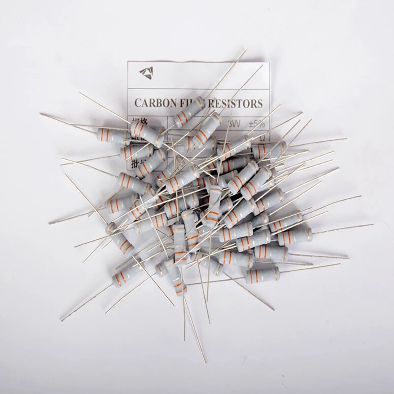 112Pcs 5W 5% 1R-1M 56Valuesx2 Carbon Film Resistor Kit Metal Oxide