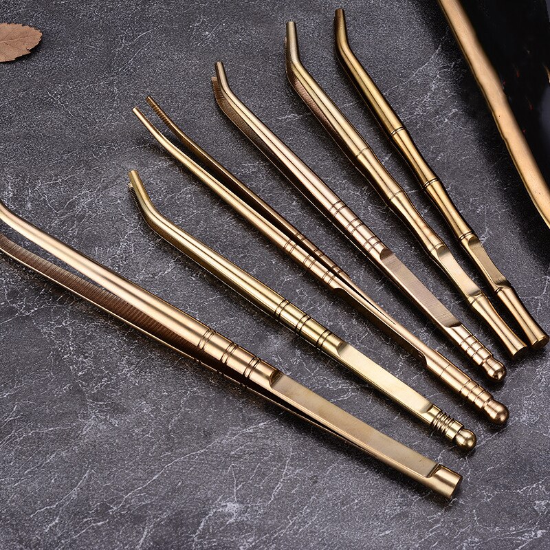 High-Grade Pure Copper Tea Clip Tea Needles Cutters Tweezer Tools Tea Clip Chinese Kung Fu Tea Teaware Kitchen Accessories