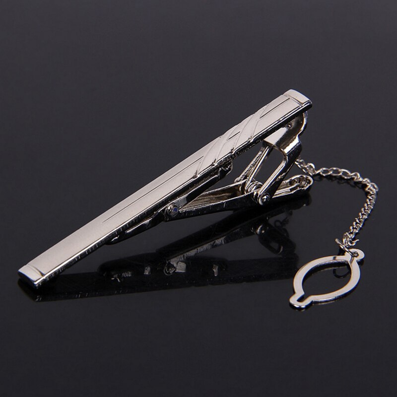 Men's Suit Tie Clip Silver Color Simple Business Metal Necktie Bar Clasp Clamp Formal Shirt Wedding Jewelry Accessories