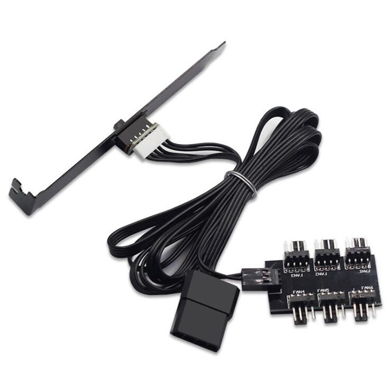 Computer Chassis Fan Temperature Control Governor PCI Bit 6-Way 3-Speed Computer Fan Controller Fan Hub: Default Title