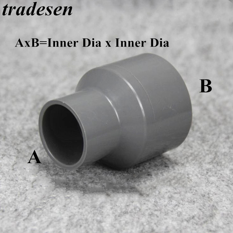 1pcs I.D 20-50mm Gray Tube Fitting Reducing Straight Connectors Garden Water Pipe Connector PVC Pipe Fittings UPVC Pipe Adapter
