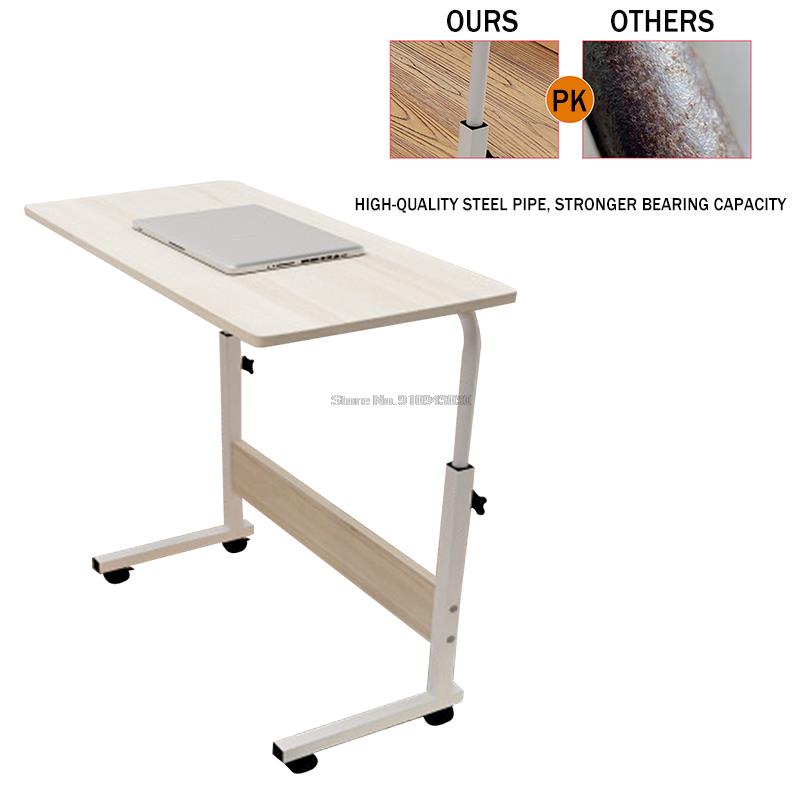 Laptop Cart Rolling Desk Mobile Stand Portable Caster Cart Bed Side Overbed Table Workstation Computer Desk with Lockable Caster