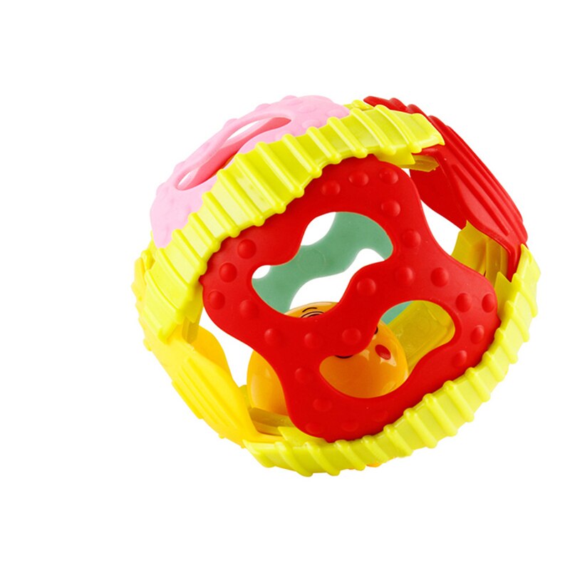 Funny Baby Toys Loud Newborn Baby Toy Infant Early Learning Bell Bell Soft Plastic 6 Color Hand Ball Rattle Kids Educational Toy: ratter ball081