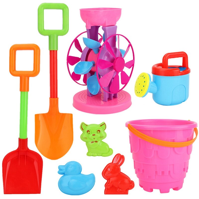 Summer Kids Play Sand Beach Toys Castle Bucket Spade Shovel Rake Water Tools Set for Kids Beach Toys Fun Shovel Molds: Default Title