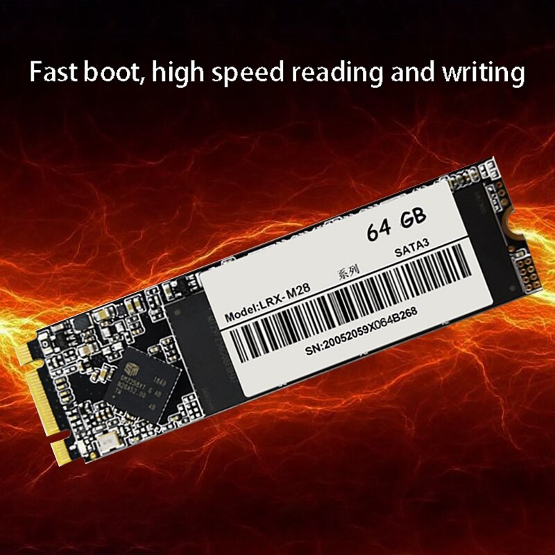 64GB NGFF M.2 SSD 2280 SATA3 Interface Solid State Hard Drive, Suitable for Desktop/Laptop Universal Hard Drive