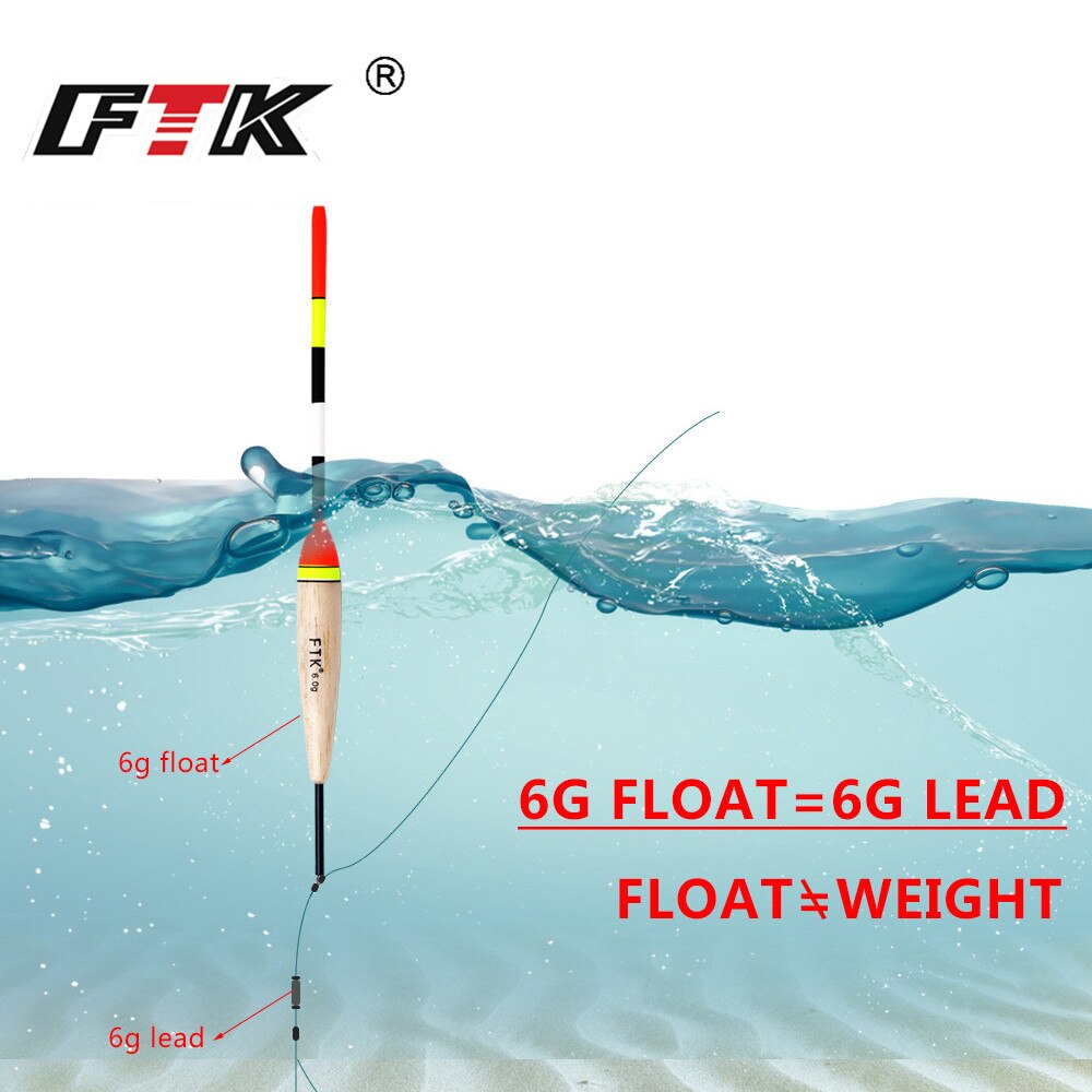 FTK – lot de 5 flotteurs de pêche en sapin, peche en mer flotteur peche bouchon de peche floteur float tube peche bouchon peche flotteur de peche en bois de , 2g – 6g, pour la mer, accessoires en plastique