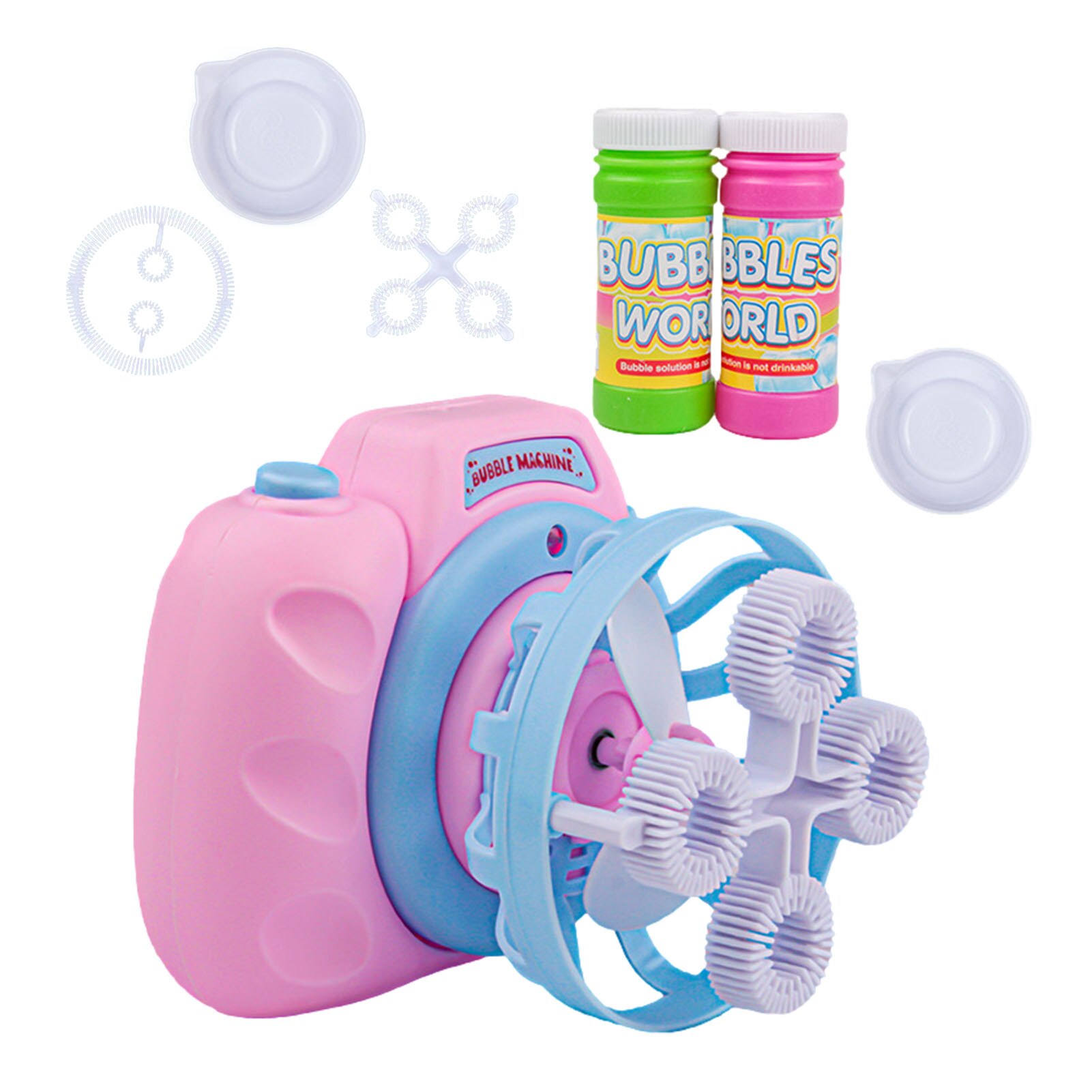 Camera Bubble Machine Automatic Bubble Maker Blower With Lights Beach Park Outdoor Fun & Sports Fidget Toys Summer: Pink