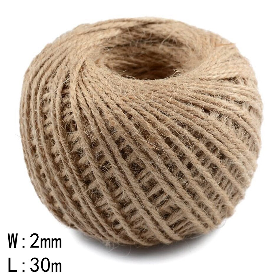5Meter Natuurlijke Jute Lint Ambachten Touw String DIY Bruiloft Jute Koord Touw Vintage Jute Wrap Naaien Party Woonaccessoires: Transparant