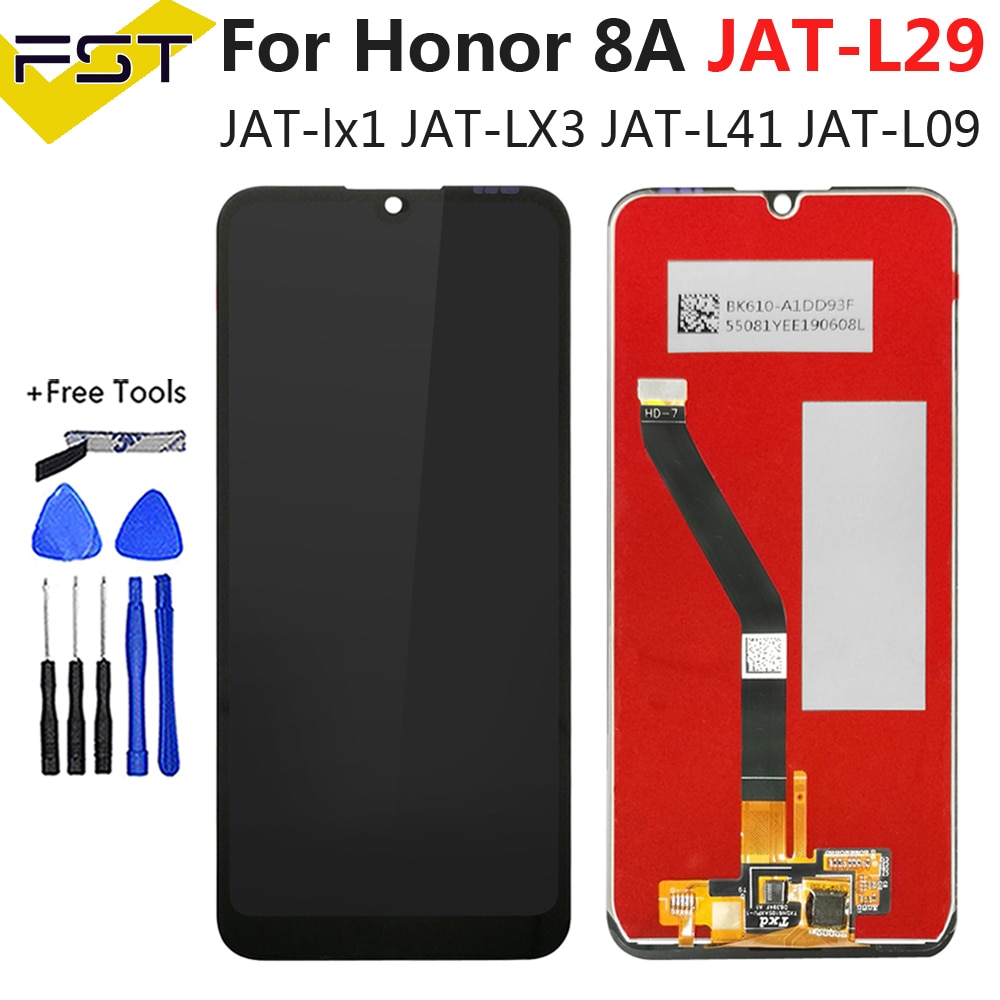 6.09 "Zwart Voor Huawei Honor 8A Honor 8A Pro JAT-L29 Lcd-scherm + Touch Screen Digitizer Vergadering Vervangende Onderdelen + Gereedschap