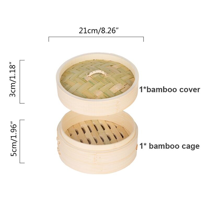Vaporera de bambú itchen, vaporera asiática para Dumplings Dim Sum